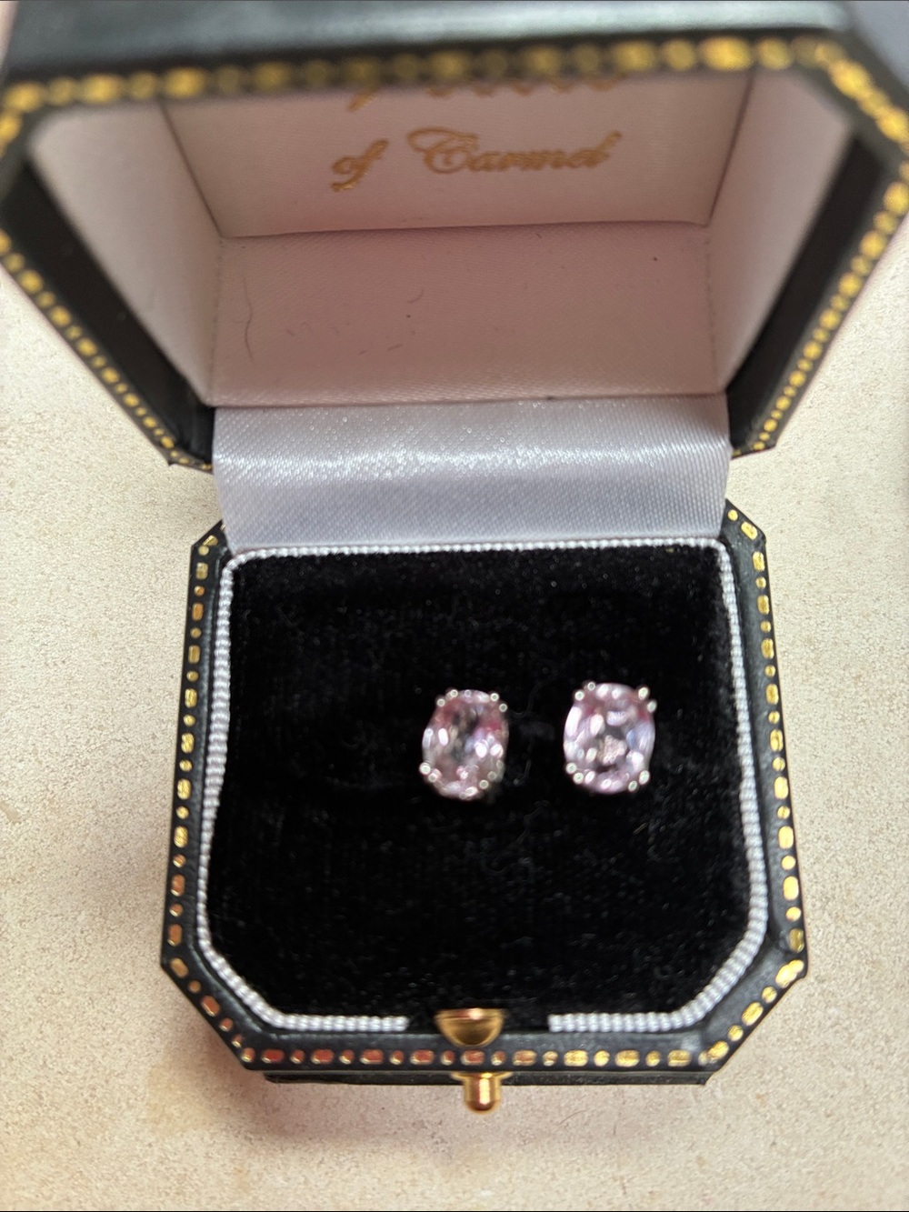 14k white gold Moissanite earrings